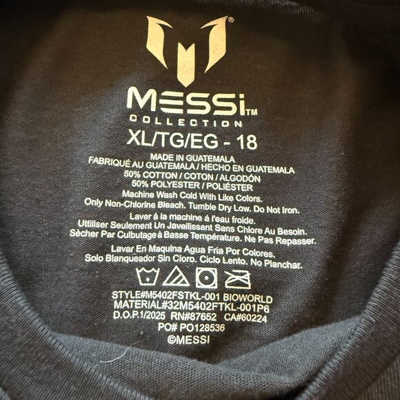 YOUTH ~ MESSI T-SHIRT SIZE XL (18) NWT - Picture 2 of 4